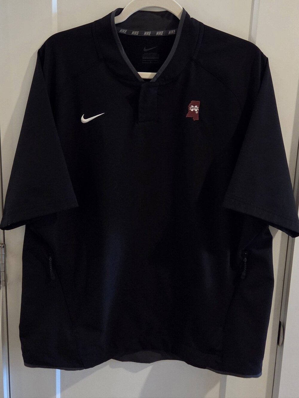 Nike Short-Sleeve Pullover Golf Jacket - Mississippi State University -  Large